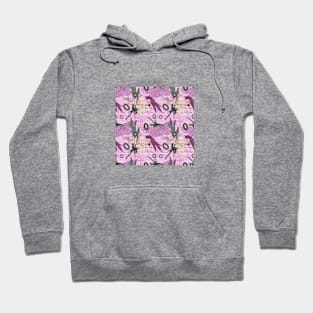 Modern Floral Dahlia Pattern Hoodie